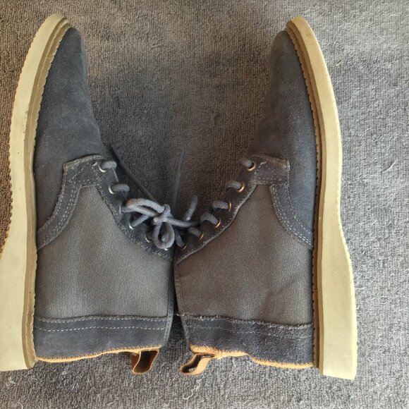Toms Porter Men\'s Iron Gray Suede and Canvas Lace Up Casual Dress Boots Sz 7 main image 8